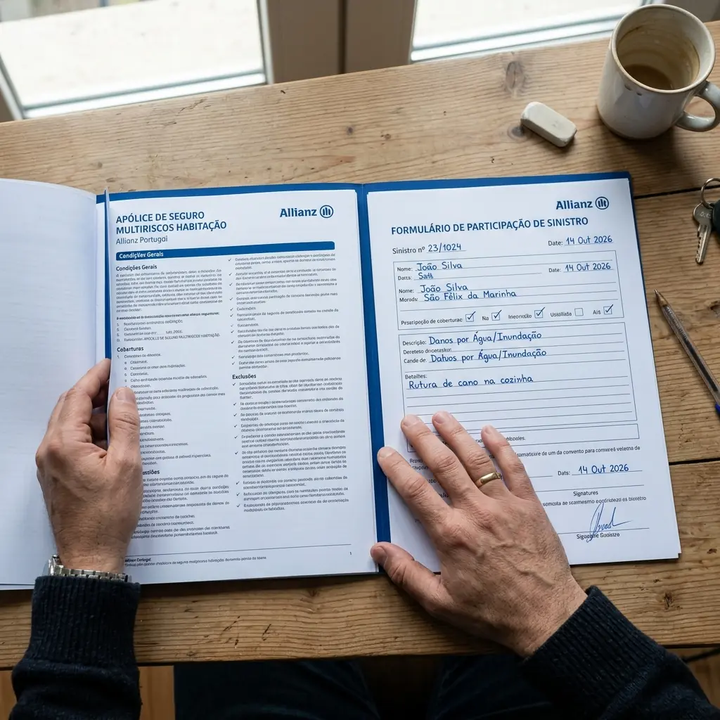 Participação de sinistro a companhia de seguros