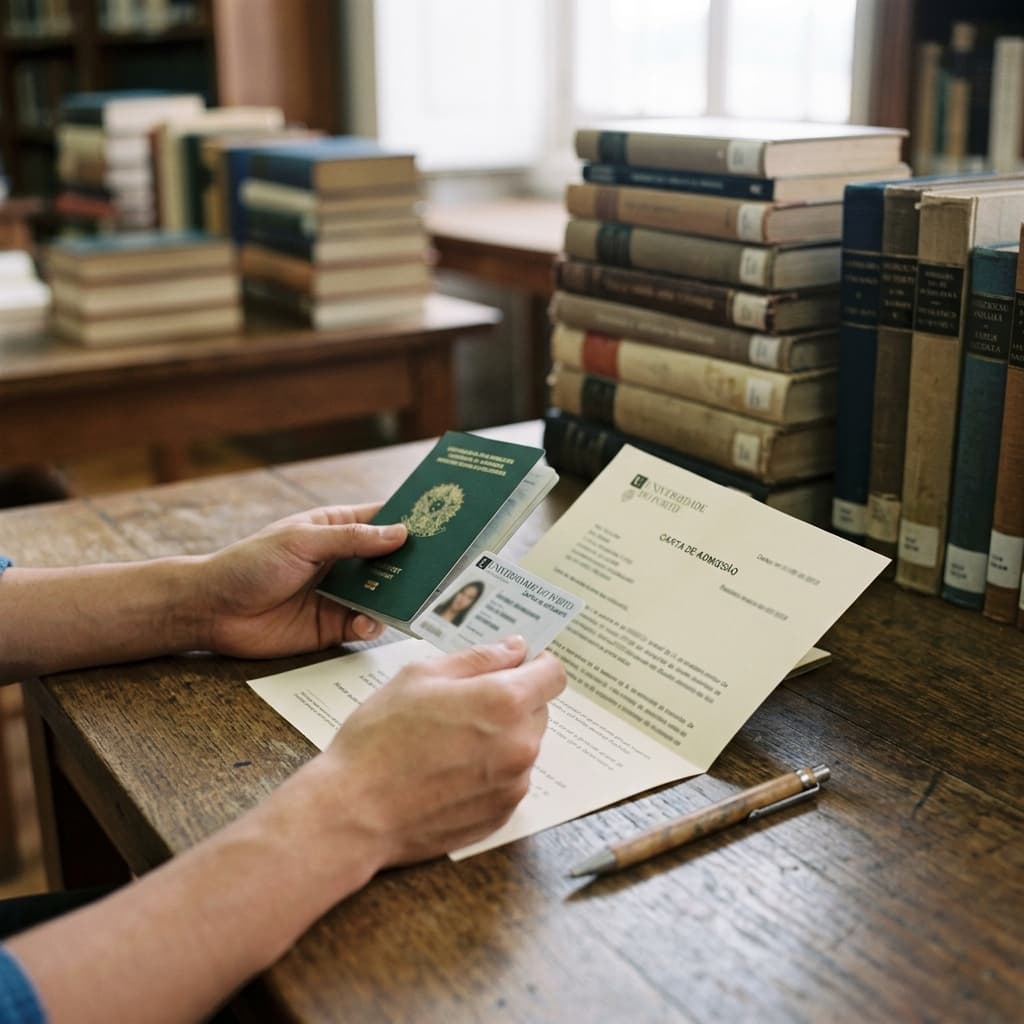 Estudante internacional admitido em instituição de ensino portuguesa