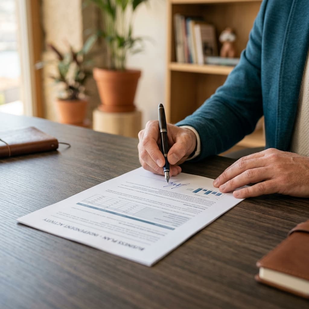 Empreendedor a preparar plano de negócios para Visto D2